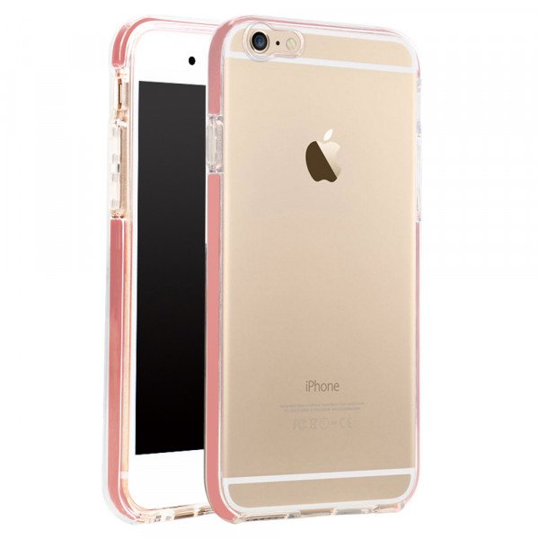 Wholesale iPhone 7 Plus LED Flash Clear Hybrid Case (Pink)
